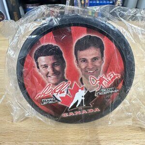 2002 McDonald's Lemieux / Nedermayer Salt Lake Olympics Team Canada Hockey Puck